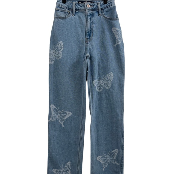 Hollister Denim - Hollister Blue Jeans with Butterfly Design